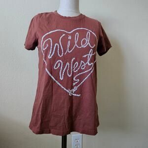Bandit Brand Women's Wild West Tee Rust and White Medium